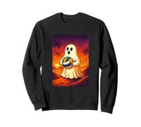 Funny Ghost Beach Volleyball Player Halloween Volleyball Sudadera