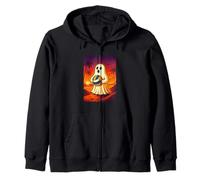 Funny Ghost Beach Volleyball Player Halloween Volleyball Sudadera con Capucha