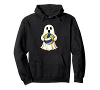 Funny Ghost Beach Volleyball Player Halloween Volleyball Sudadera con Capucha