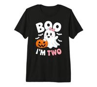 Funny Ghost Boo I'm Two Years 2nd Birthday Niño Halloween Camiseta Premium