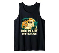 Funny Ghost Boo Listo Para La Playa Juego De Palabra Verano Verano Camiseta sin Mangas