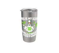 Funny Ghost Bowling League Team Halloween Humor Design Vaso térmico de acero inoxidable de doble pared