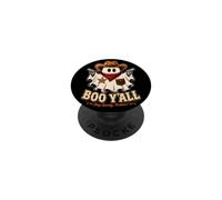 Funny Ghost Cowboy Howdy Boo Halloween Y'all Hombres Mujeres PopSockets PopGrip Adhesivo