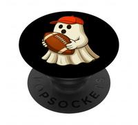 Funny Ghost Football Player Halloween Football Trainer Coach PopSockets PopGrip Adhesivo