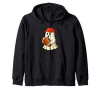 Funny Ghost Football Player Halloween Football Trainer Coach Sudadera con Capucha