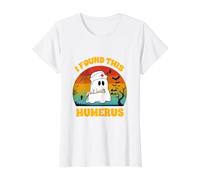 Funny Ghost Nurse Retro Halloween Enfermera Encontré Este húmero Camiseta gráfica económica, Mujer, Blanco, XL