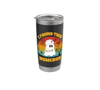 Funny Ghost Nurse Retro Halloween enfermera Encontré este húmero Vaso térmico de acero inoxidable de doble pared