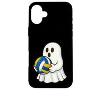 Funny Ghost Volleyball Player Halloween Volleyball Coach Carcasa para iPhone 16 Plus