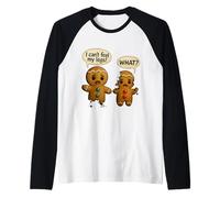 Funny Gingerbread I Can't Feel My Legs Humor navideño Camiseta Manga Raglan