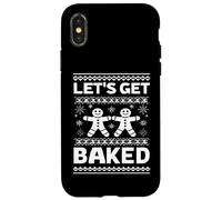 Funny Gingerbread Let's Get Baked Holiday Party Design Style Carcasa para iPhone X/XS