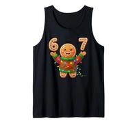 Funny Gingerbread Six Seven 67 Ice Cream Drip Christmas Meme Camiseta sin Mangas