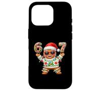 Funny Gingerbread Six Seven 67 Ice Cream Drip Christmas Meme Carcasa para iPhone 16 Pro