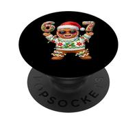 Funny Gingerbread Six Seven 67 Ice Cream Drip Christmas Meme PopSockets PopGrip Adhesivo