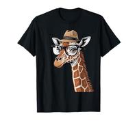 Funny Giraffe Sunglasses Hipster Giraffe Cool Style Retro Camiseta