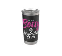 Funny Girl Boss I'm Not Bossy I Have Leadership Skills Vaso térmico de acero inoxidable de doble pared