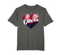 Funny Girl Retro Olivia Nombre Personalizado 80, 90 Camiseta