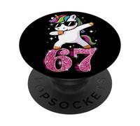 Funny Girls 67 Unicorn Six Seven Meme Brainrot PopSockets PopGrip Adhesivo