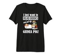 Funny Girls & Boys Read Books and Pet My Guinea Pig Lover Camiseta Premium