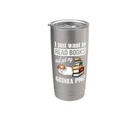 Funny Girls & Boys Read Books And Pet My Guinea Pig Lover Vaso térmico de acero inoxidable de doble pared