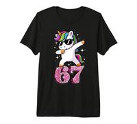 Funny Girls Pink 67 Unicorn Six Seven Meme Brainrot Camiseta Premium