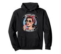 Funny Glamour - Camisa para mujer, coqueta mejor tarde que fea Sudadera con Capucha