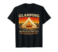 Funny Glamping - Camping con Electricidad y Vino Camiseta