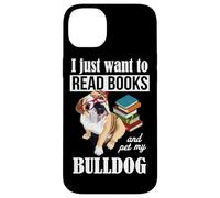 Funny Glasses Read Books & Pet Kids English Bulldog Lover Carcasa para iPhone 14 Plus
