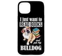 Funny Glasses Read Books & Pet Kids English Bulldog Lover Carcasa para iPhone 15 Plus