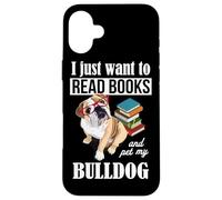 Funny Glasses Read Books & Pet Kids English Bulldog Lover Carcasa para iPhone 16 Plus