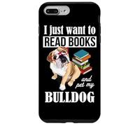 Funny Glasses Read Books & Pet Kids English Bulldog Lover Carcasa para iPhone 7 Plus/8 Plus