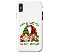 Funny GNOME Camper Quote Life Is Better On The Campsite Carcasa para iPhone X/XS