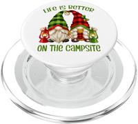 Funny GNOME Camper Quote Life Is Better On The Campsite PopSockets PopGrip para MagSafe