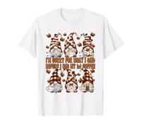 Funny GNOME Coffee Quote For Coffee Mom and Dad First Coffee Camiseta