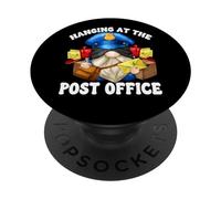 Funny GNOME Dad In Post Office Clothing For Men Mail Carrier PopSockets PopGrip Adhesivo