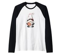 Funny GNOME Dad with Cute Pattern For Women & Baseball Lover Camiseta Manga Raglan