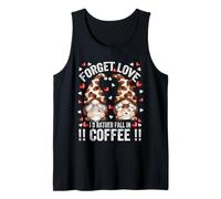 Funny GNOME Forget Love Fall In Coffee Saying Anti Valentine Camiseta sin Mangas