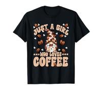 Funny GNOME Graphic For Women Just A Girl Who Loves Coffee Camiseta