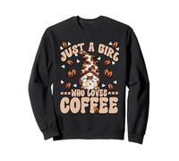 Funny GNOME Graphic For Women Just A Girl Who Loves Coffee Sudadera