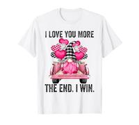 Funny GNOME Truck I Love You More Pink Valentines Gnomes Camiseta