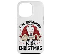 Funny Gnomes For Wine Lover I`m Dreaming of A Wine Christmas Carcasa para iPhone 13 Pro