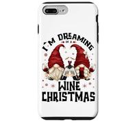 Funny Gnomes For Wine Lover I`m Dreaming of A Wine Christmas Carcasa para iPhone 7 Plus/8 Plus