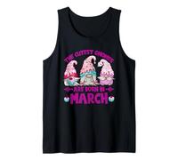 Funny Gnomes For Women Legend Who Are Born In March Birthday Camiseta sin Mangas