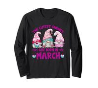 Funny Gnomes For Women Legend Who Are Born In March Birthday Manga Larga