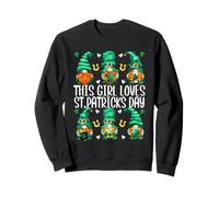 Funny Gnomes For Women This Girl Loves St. Patricks Day Sudadera