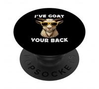 Funny Goat Farming Farmer Joke Goat Pun I've Goat Your Back PopSockets PopGrip Adhesivo