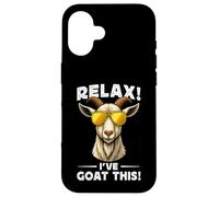 Funny Goat Farming Farmer Joke Goat Pun Relax I've Goat This Carcasa para iPhone 16