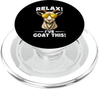 Funny Goat Farming Farmer Joke Goat Pun Relax I've Goat This PopSockets PopGrip para MagSafe