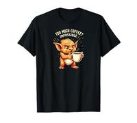 Funny Goblin Coffee Lover Too Much Caffeine Impossible Camiseta