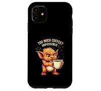 Funny Goblin Coffee Lover Too Much Caffeine Impossible Carcasa para iPhone 11
