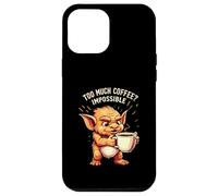 Funny Goblin Coffee Lover Too Much Caffeine Impossible Carcasa para iPhone 12 Pro MAX